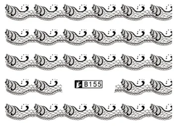 

Black/White Leopard Nail Art Water Transfer Stickers Decals Beauty Full Wraps Manicure Decoration DIY Accessory / 200pcs