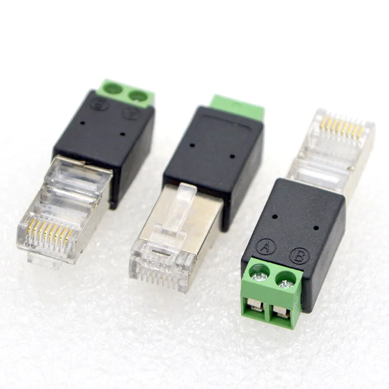 terminal rj45 macho para 2 posicao bloco 02
