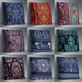 

vintage Double Side Print Cushion Cover Polyester Decorative for Sofa Seat Soft Throw Pillow Case Cover 45x45cm Home Decor