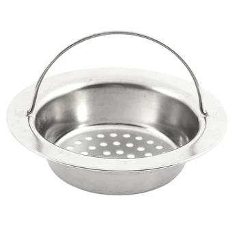 

Mesh Basket Design Floor Sink Drainer Strainer w Handle 3.1 Inch Dia