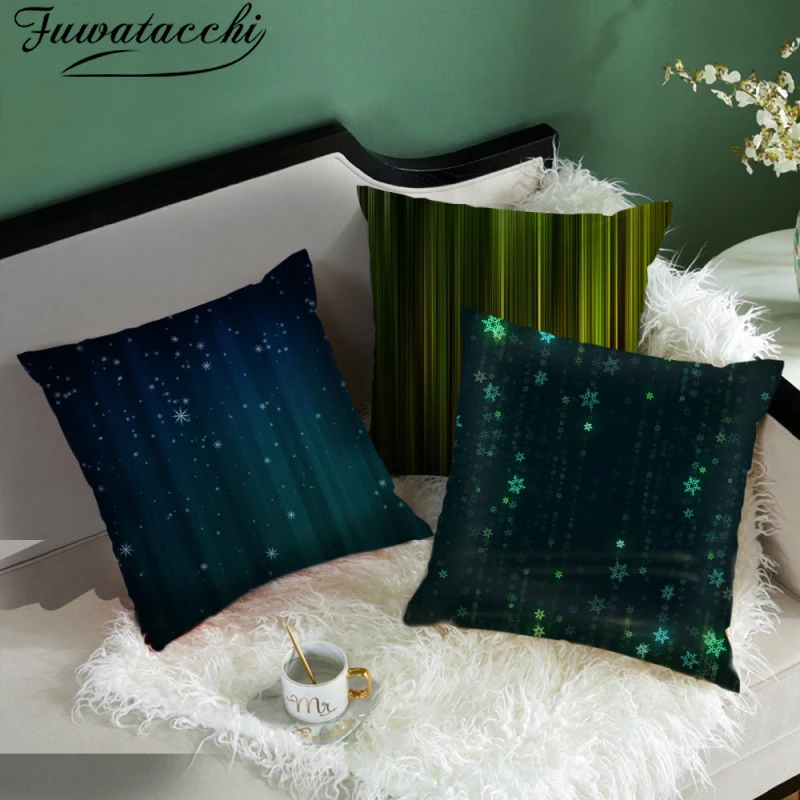 

Fuwatacchi Colorful Cushion Cover Geometric Striped Print Fall Pillow Cover For Home Sofa Chair Decorative Pillowcases Xmas Gift