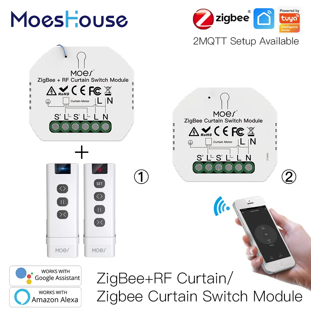 MoesHouse ZigBee 3 0 умный модуль переключения занавесок моторизованный роликовый Затвор