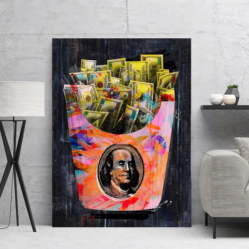Модульная Фотографии Холст Картина Wall Art 1 шт/pcs доллар плакаты о деньгах Печать