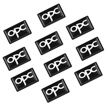 

10pcs/lot 3D epoxy OPC Emblem Car small interior Decoration Sticker for OPEL OPC Zafira b Corsa d Insignia Mokka Regal Astra g