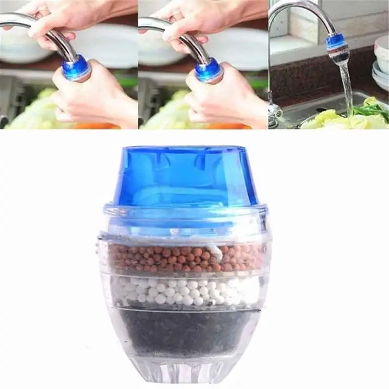 

WINOMO 1 PC Mini Cartridge Faucet Tap Water Clean Purifier Filter For 1.6-1.9CM Diameter Round Faucet (Random Color)