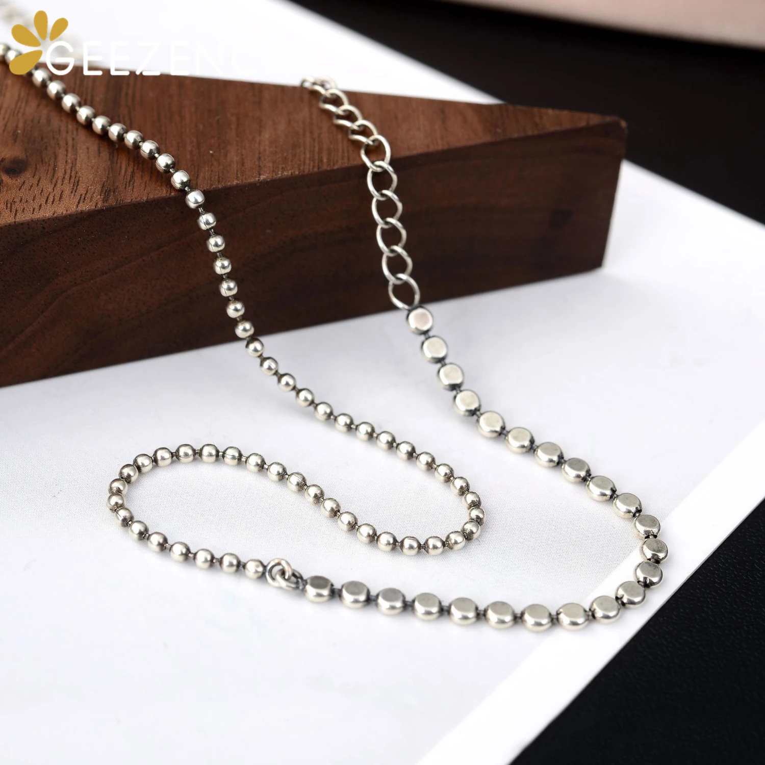 

925 Sterling Silver Necklace Short Glittering Bead Single Chain Trendy Korean Style Suitable For Various Pendants Fine Jewelry