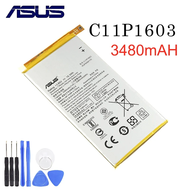 Аккумулятор ASUS C11P1603 для ASUS zenfone 3 deluxe 5," ZB690KL Z01FD ZS550KL 3480 мАч