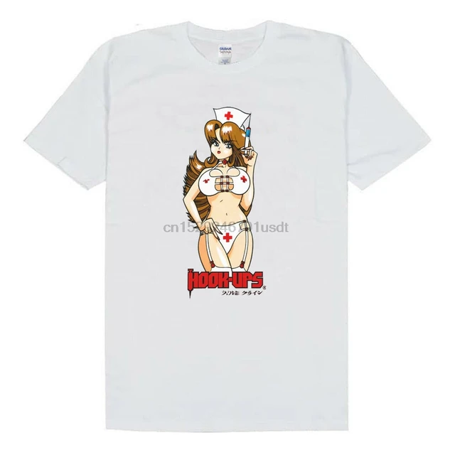 Vintage Hook-Ups Skateboard Nurse Angels Cute anime T shirt