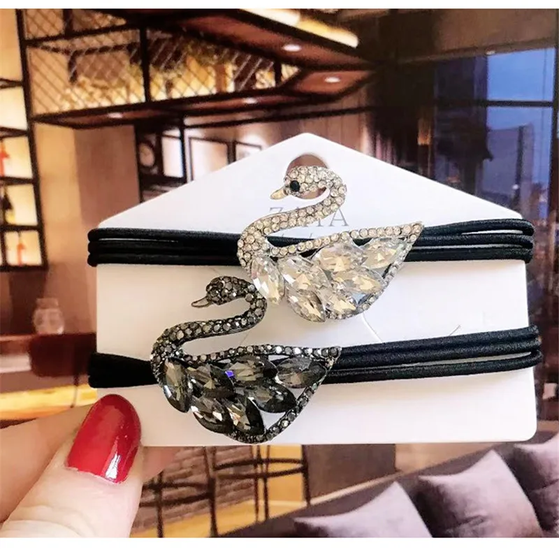 Резинка для волос с большим количеством животных эластичная лента стразы