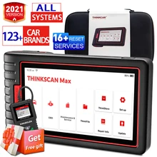 Thinkcar thinkscan max ferramentas de diagnóstico obd2 sistema completo ecu codificação bidirecional controle 28 redefinir lançamento x431 scanners