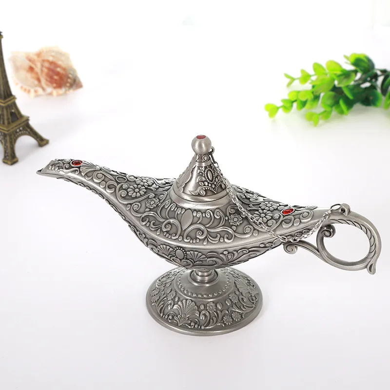 Lámpara de Aladdín ahuecada de cuento de hadas, lámpara de deseos de Aladdín  mágico, accesorios de decoración para el hogar Retro Vintage, 1 unidad -  AliExpress