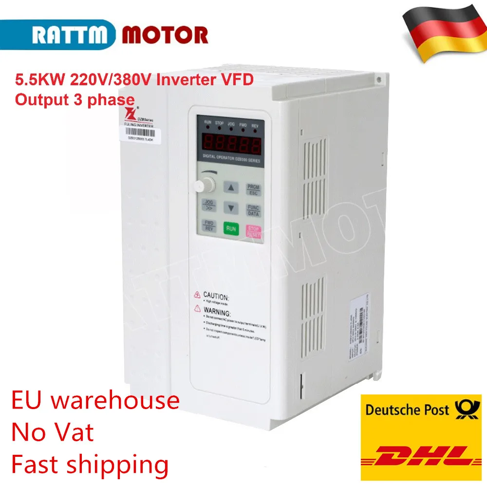 FULING бренд частые преобразования Инвертор VFD 5.5kw 220V 380V 3HP инвертор 1000HZ привод