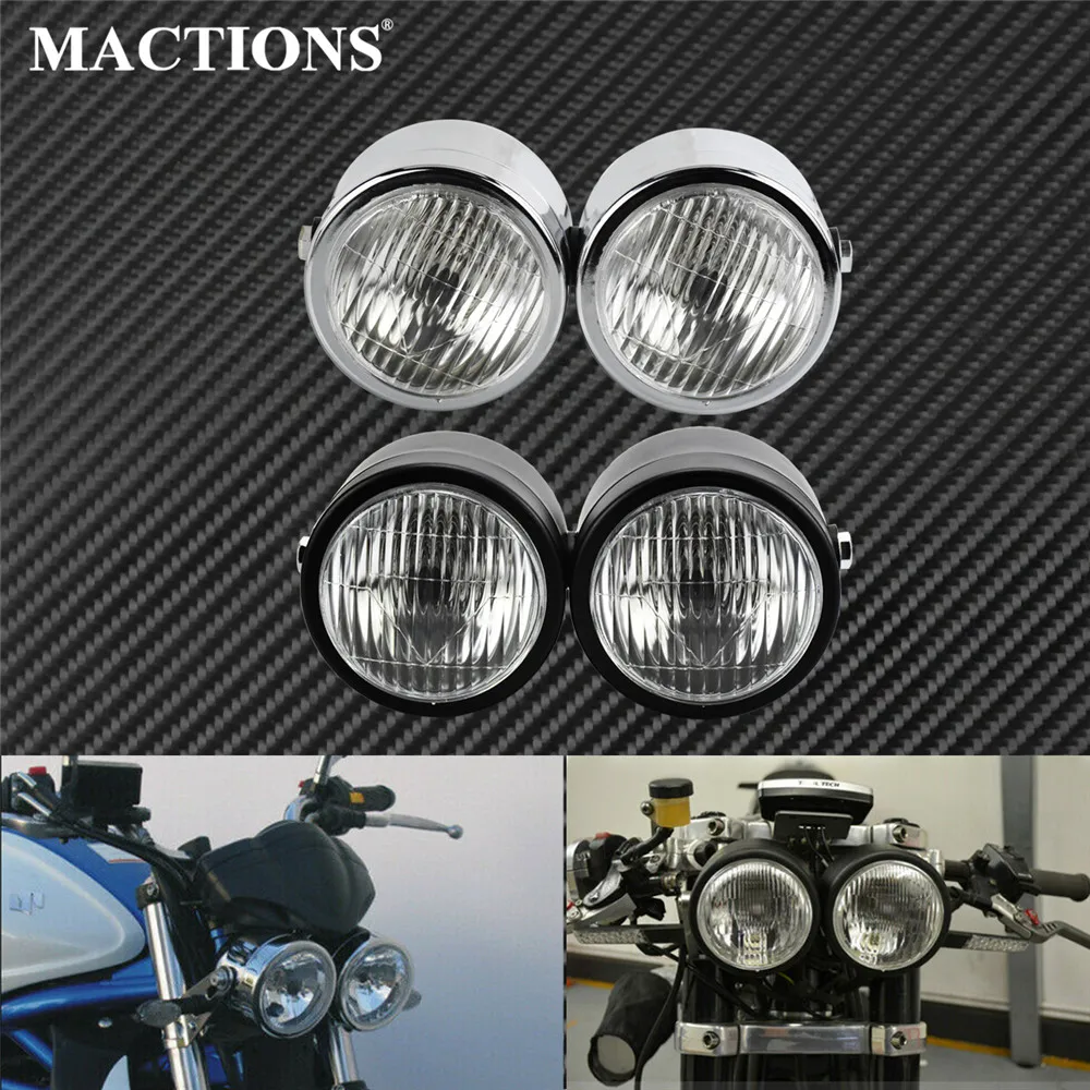 Мотоциклетный Передний фонарь черный/хром для Harley Bad Boy Heritage Softail Classic Cross Bones| |