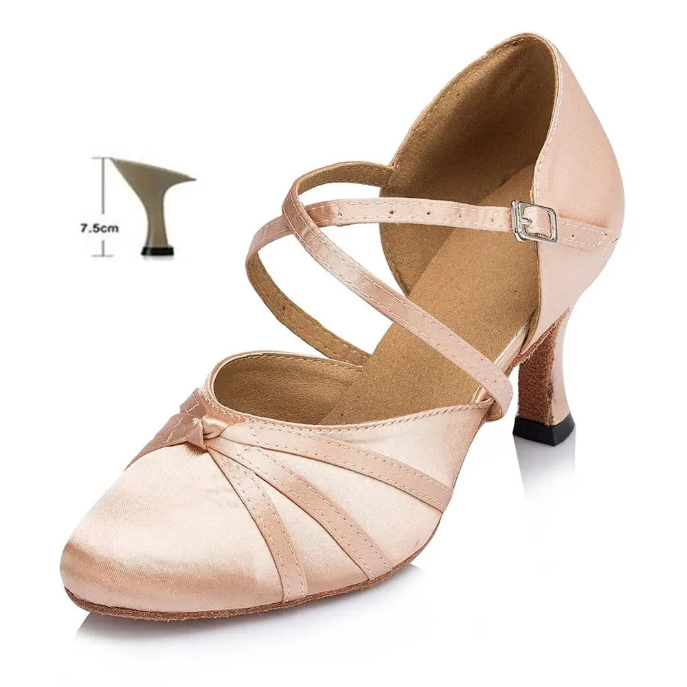 Обувь для латинских танцев для женщин и девушек, Женская Обувь для бальных танцев, Танго, сальсы, танцевальная обувь, профессиональная новинка, высокий каблук,, горячая распродажа - Цвет: as picture7   7.5cm