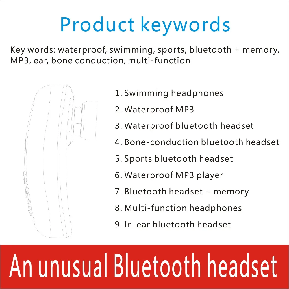 Дайвинг bluetooth 5,0 наушники костной проводимости MP3 наушники для плавания беспроводной музыкальный плеер стерео наушники SD карта A8