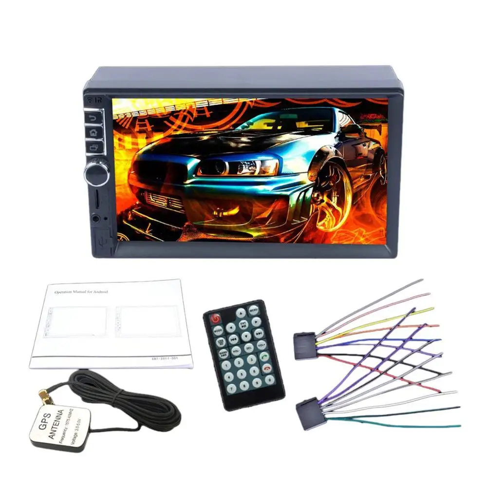 

Quad Core 7" Autoradio Doppel 2 Din Android 7.1 3G Wifi Gps Fm Mp5 Player Car Radio Stereo + Camera Kamera