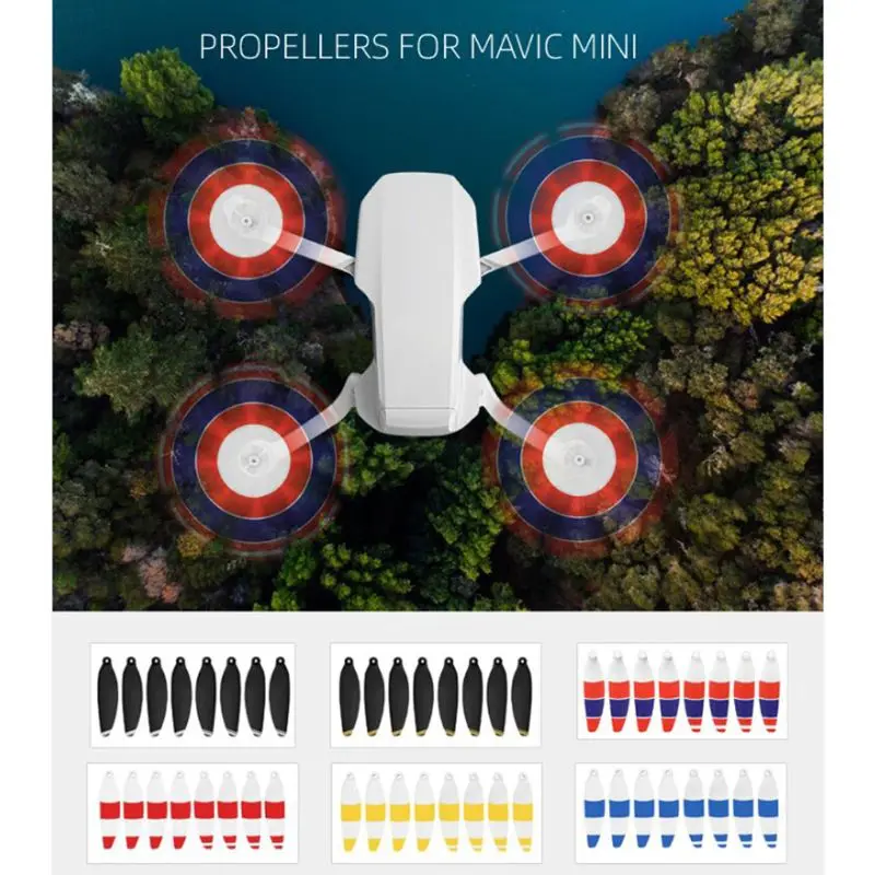 1/2/4 пары, цветные пропеллеры Quick Настройка Prop лопасти для DJI Mavic Мини RC дроны аксессуары