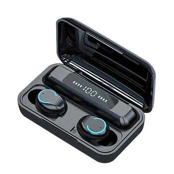 

F9 TWS Wireless Bluetooth 5.0 Earphones Fingerprint Touch Control Headset Noise Reduction Earphones