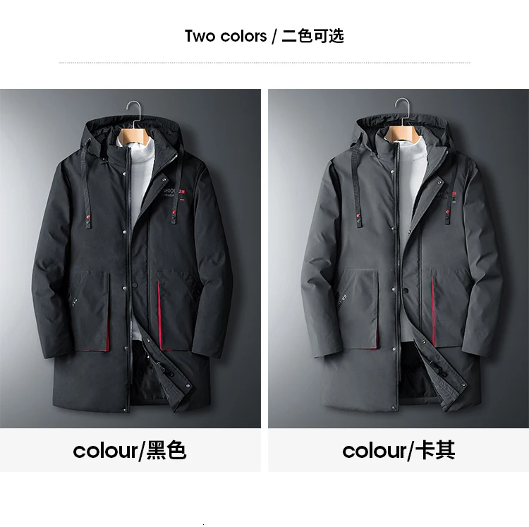 Casual Classic Winter Jacket Men's Windbreak Warm Padded Hooded Overcoat Fashion Outerwear Coat Plus Size 6XL 7XL 8XL