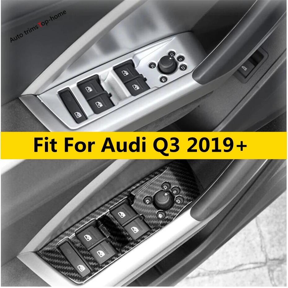 

Door Armrest Window Glass Lift Button Switch Decoration Frame Cover Trim Fit For Audi Q3 2019 - 2023 Interior Accessories