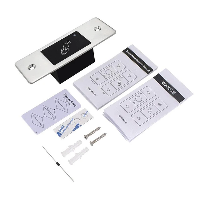 9-18V RFID Reader Keyless Door Opener Metal  Access Control Scanner 800 Users Mini  IP66 Waterproof Embedded Fingerprint Reader 5