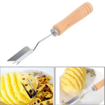 

Portable Non-slip Stainless Steel Fruit Pineapple Peeler Easy Cleaning Fork Fruit Tools Kitchen Tools