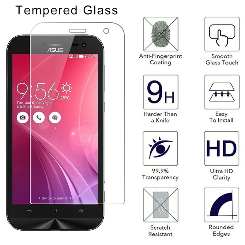 Защитная пленка для экрана 9H HD Asus Live L2 L1 ZA550KL Selfie из закаленного стекла Max Pro M1 ZB601KL