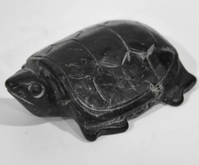 Hongshan culture archaize black iron meteorite sculpture longevity tortoise statue 1