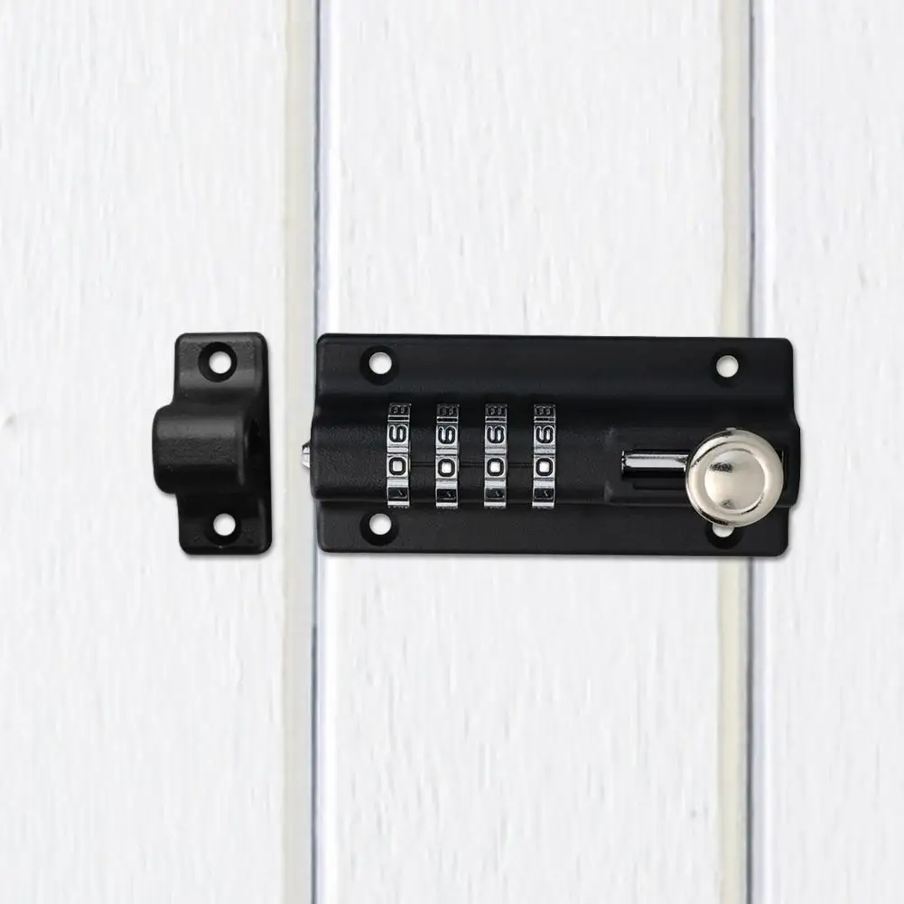 Black/Silver Color Safe Modern Simple Sliding Door Bolt Code Lock Widely Used Door Bolt Code Lock Safe for