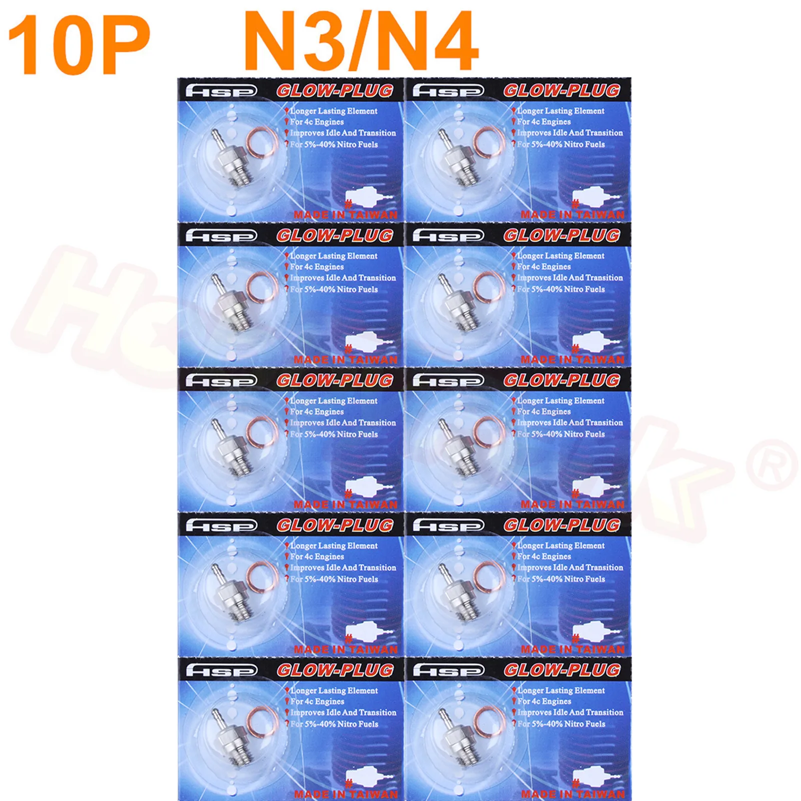 Свеча зажигания 10 шт. горячая/средняя N3 3 # N4 #4 для Nitro радиоуправляемых