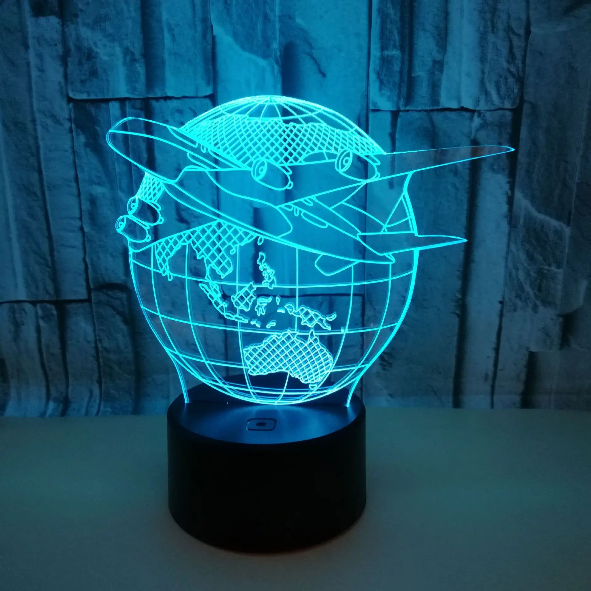 Настольные светодиодные 3d лампы с самолетом светодиодный светильник питанием от