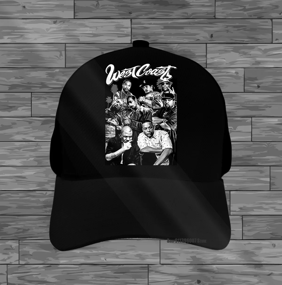Тяжеловесная бейсболка Westcoast Gangsta Rap для мужчин и женщин трендовая черная