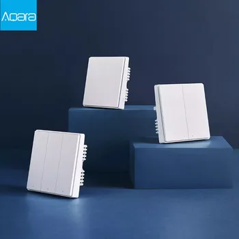 

original Aqara Smart home Light Control D1 Single Fire wire ZigBee Wireless Key Wall Switch Via Smartphone APP