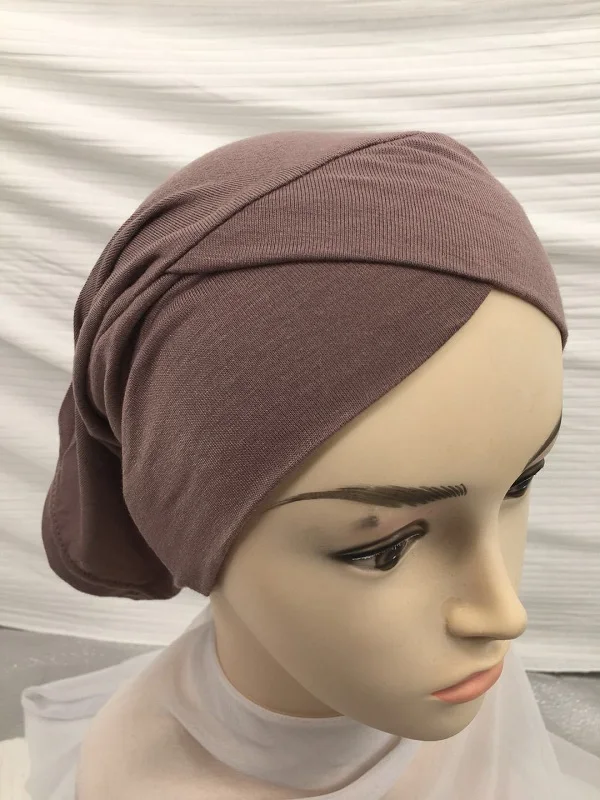 Высокое качество крест внутренняя труба колпачок s растягивающаяся Ушная шапка популярный хиджаб для мусульманок тюрбан, головной платок Арабская шляпа один размер 1 шт