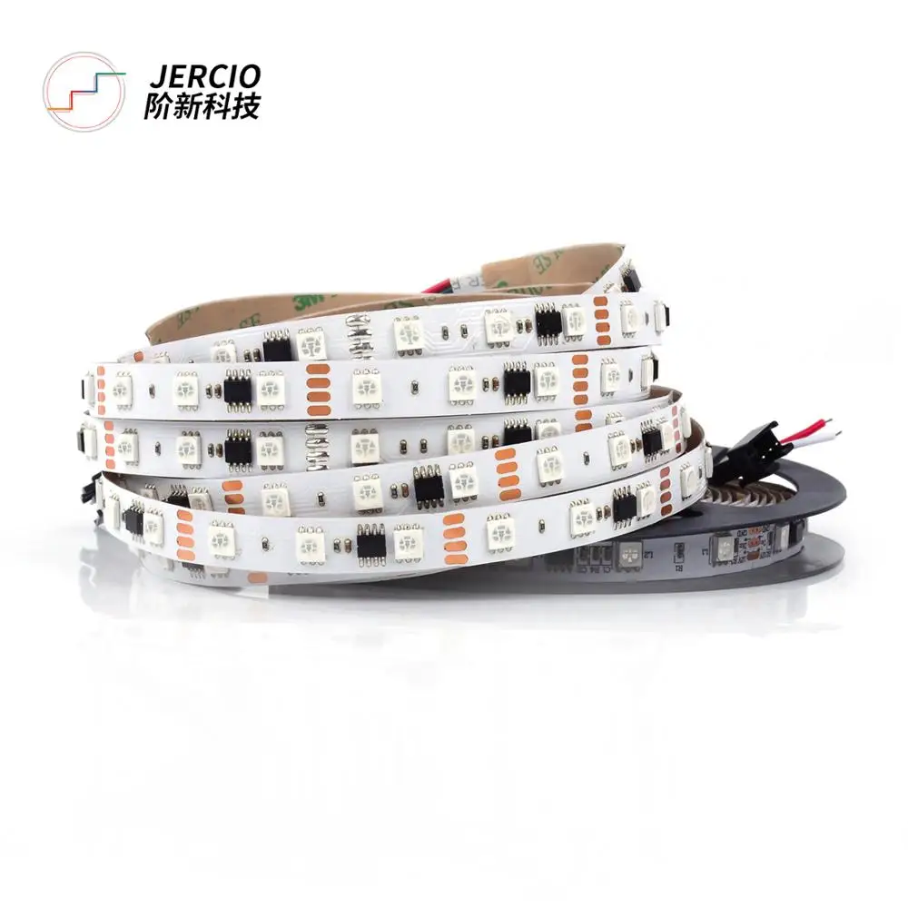 

JERCIO WS2818(LIKE GS8206)SMD5050 LED Strip Light tape 30/60 LEDs/pixel/m;individual Addressable LED Strip IP30/IP65/IP67 DC12V