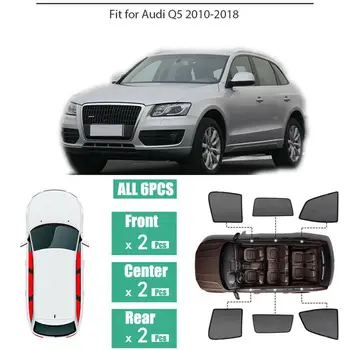 

Fit For Audi Q5 2010-2018 6Pcs Windows Sunshade UV Protection Mesh Block Visor
