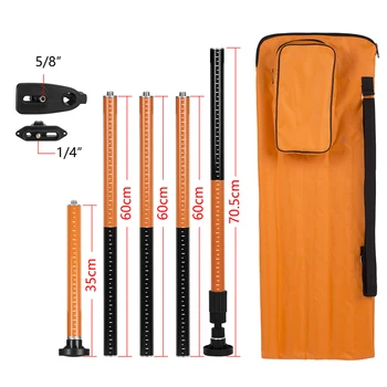 

Laser Extend Telescoping Pole With 1/4"and 5/8" Interface Mount Ceiling Leveling Rod For Laser level