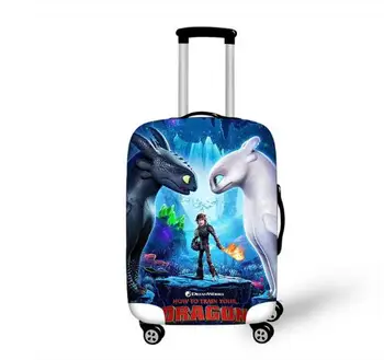 

How to Train Your Dragon 3 Elastic Luggage Protective Cover Trolley Suitcase Protect Dust Bag Case Travel Accessories