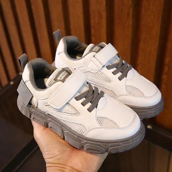 

Children Shoes 2020 Summer Mesh Breathable Casual Boys and Girls Sneakers Kids Unisex Tie Lace Up 26-37 Sport Shoes Trainers