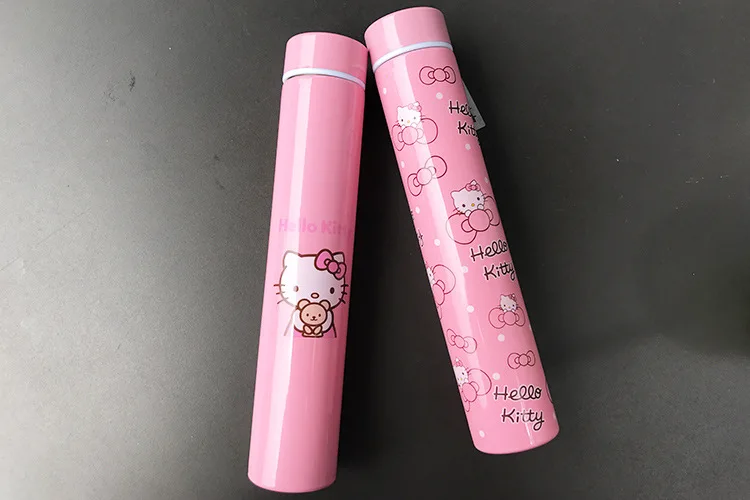 Милый мультфильм hello kitty 304 Термосы Из Нержавеющей Стали герметичная наружная портативная вакуумная колба длинная прямая чашка для женщин