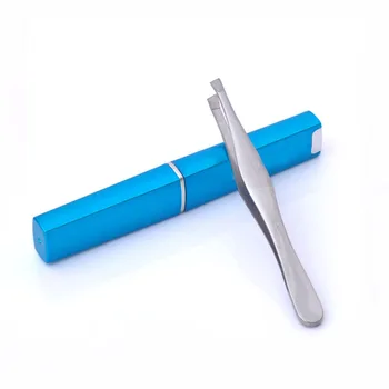 

Tool Eyebrows Eyebrow Tweezer with sleeve clip flat tip hair remover Facial Makeup Tools false Eyelashes for Face Nose Beauty