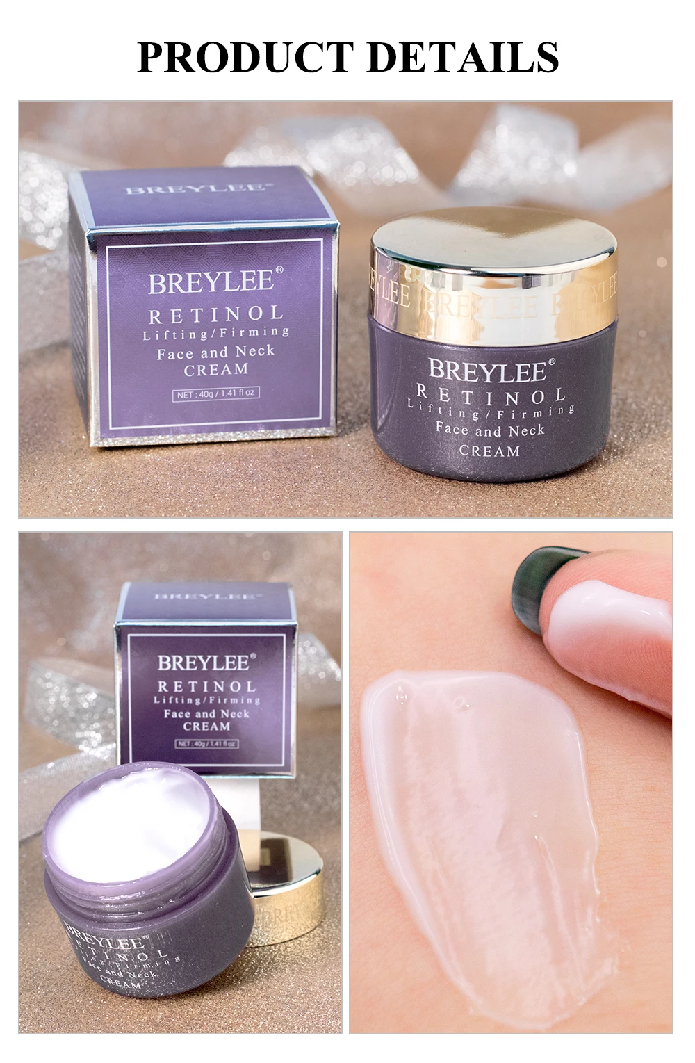 BREYLEE Retinol Firming Face Cream Lifting Firming AntiAging Remove