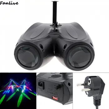 

10pcs 20W Portable Lights Laser Stage Effect Light Waterproof LED Double Airship EU US Plug for Club Disco DJ Party Bar KTV