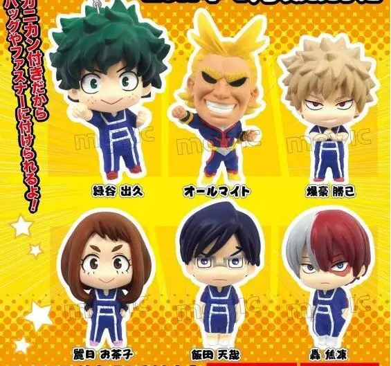 6 шт./компл. мой герой Midoriya Izuku Bakugou Katsuki бок Todoroki Рисунок Аниме Драконий жемчуг фигурку ПВХ Новая Коллекция Фигурки игрушки