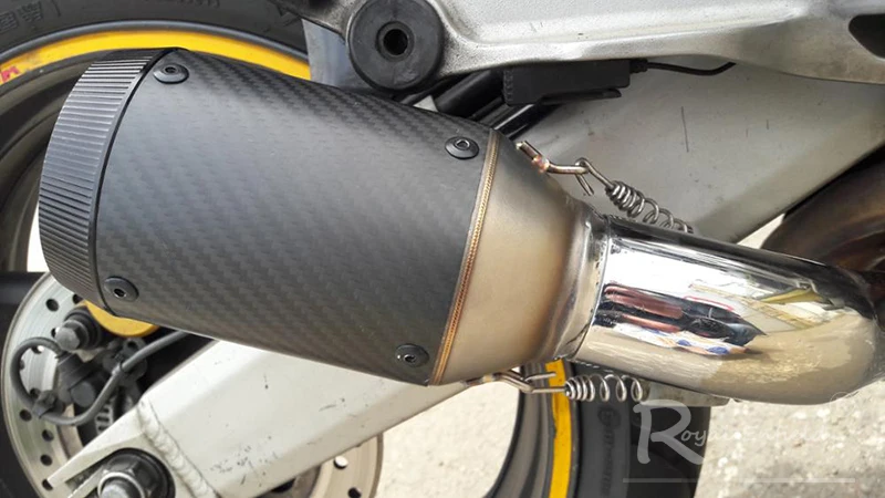 60 мм moto rcycle глушитель выхлопной трубы из углеродного волокна для AR austine Racing tubo escapamento de moto для RSV4 R1 r6
