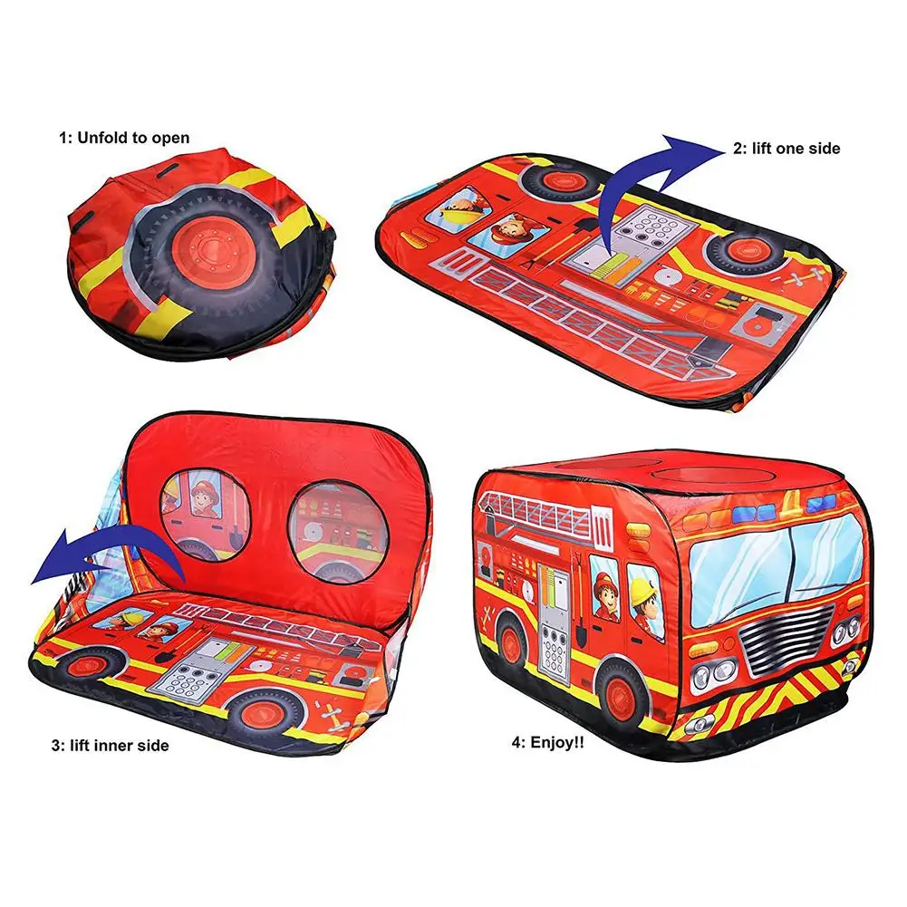 Game House Play Tent Fire Truck Police Bus Foldable Pop Up Toy Playhouse Cloth Children s 1 Game House Play Tent Fire Truck Police Bus Foldable Pop Up Toy Playhouse Cloth Children s 4