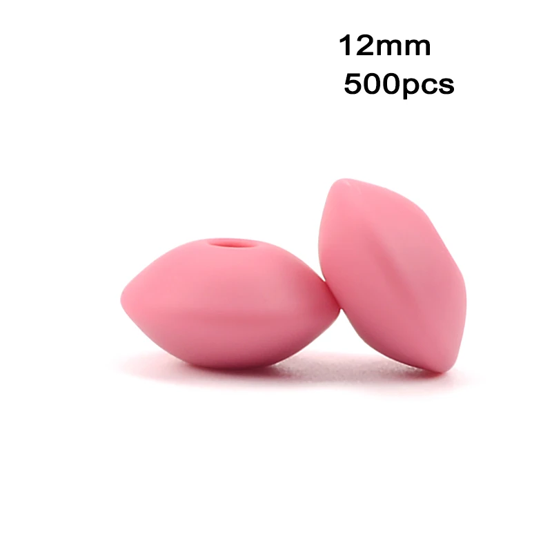 LOFCA, 12 мм, 500 шт./лот, силиконовая чечевица, круглые бусины, Прорезыватель для зубов, детский прорезыватель, жевательный, BPA бесплатно, сделай сам, цепочка для соски, пищевой силикон - Цвет: Sakura