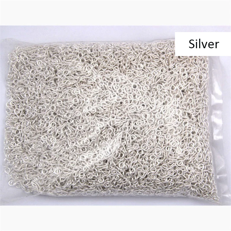 Silver 300 шт. мини-штифты для изготовления ювелирных изделий, жемчужные бусинки, резьбовые крюки, люверсы, застежки, фурнитура для браслета, самодельные серьги - Цвет: Silver