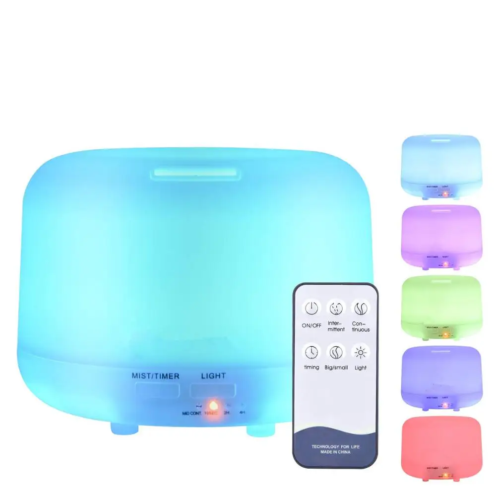 

300ML Ultrasonic Aroma Humidifier 7 Color Lights Electric Aromatherapy Essential Oil Aroma Diffuser Remote Control for Bedroom