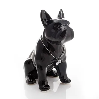 

French Bulldog Ceramic Dog Pet Ornament For Home Decor Crafts Porcelain Animal Figurines Room Decoration Wedding Gifts R4197